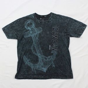 Cancun Mexico Marble Tshirt Distressed Dye